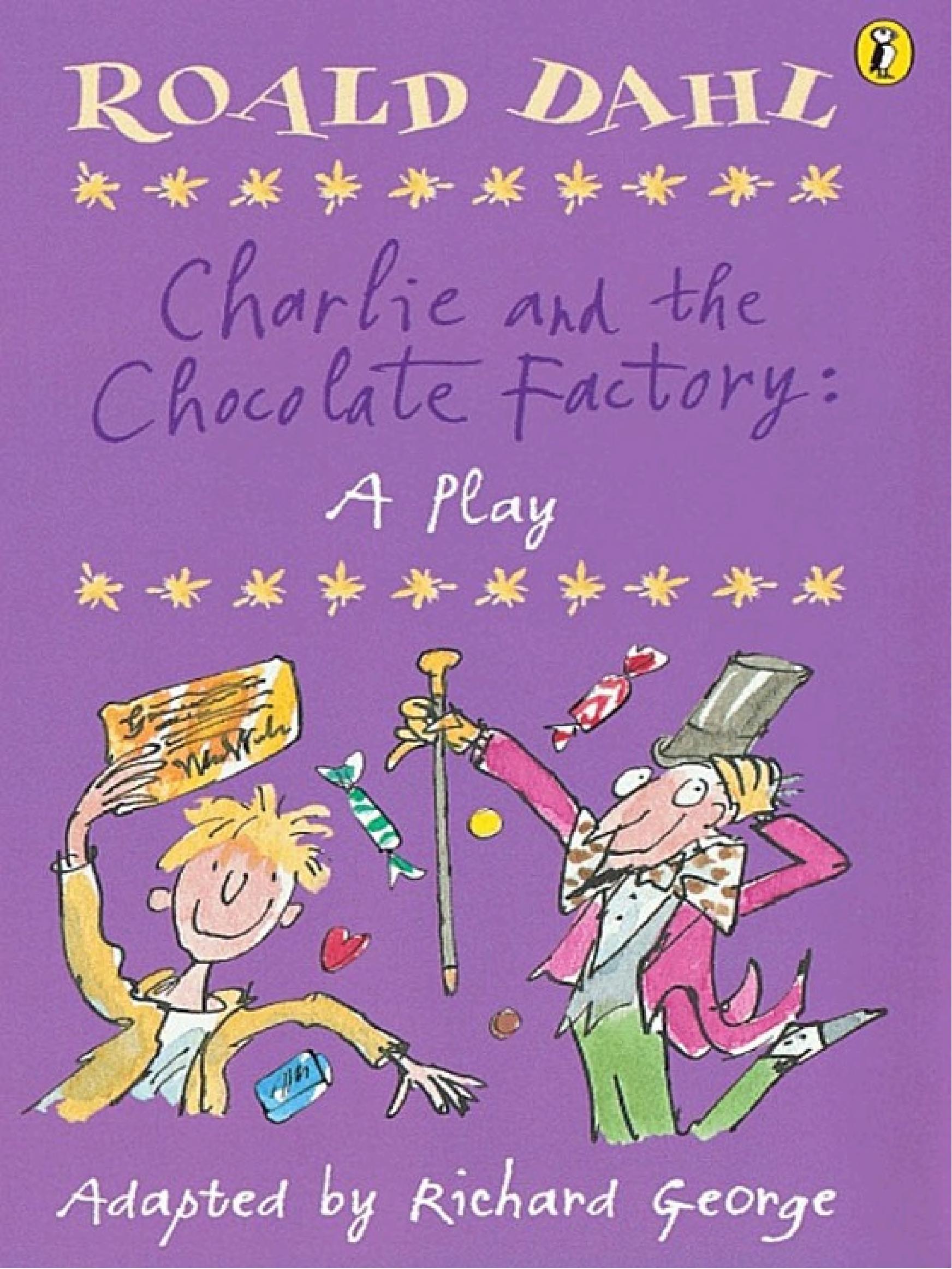 Boekomslag van Charlie and the Chocolate Factory door Roald Dahl