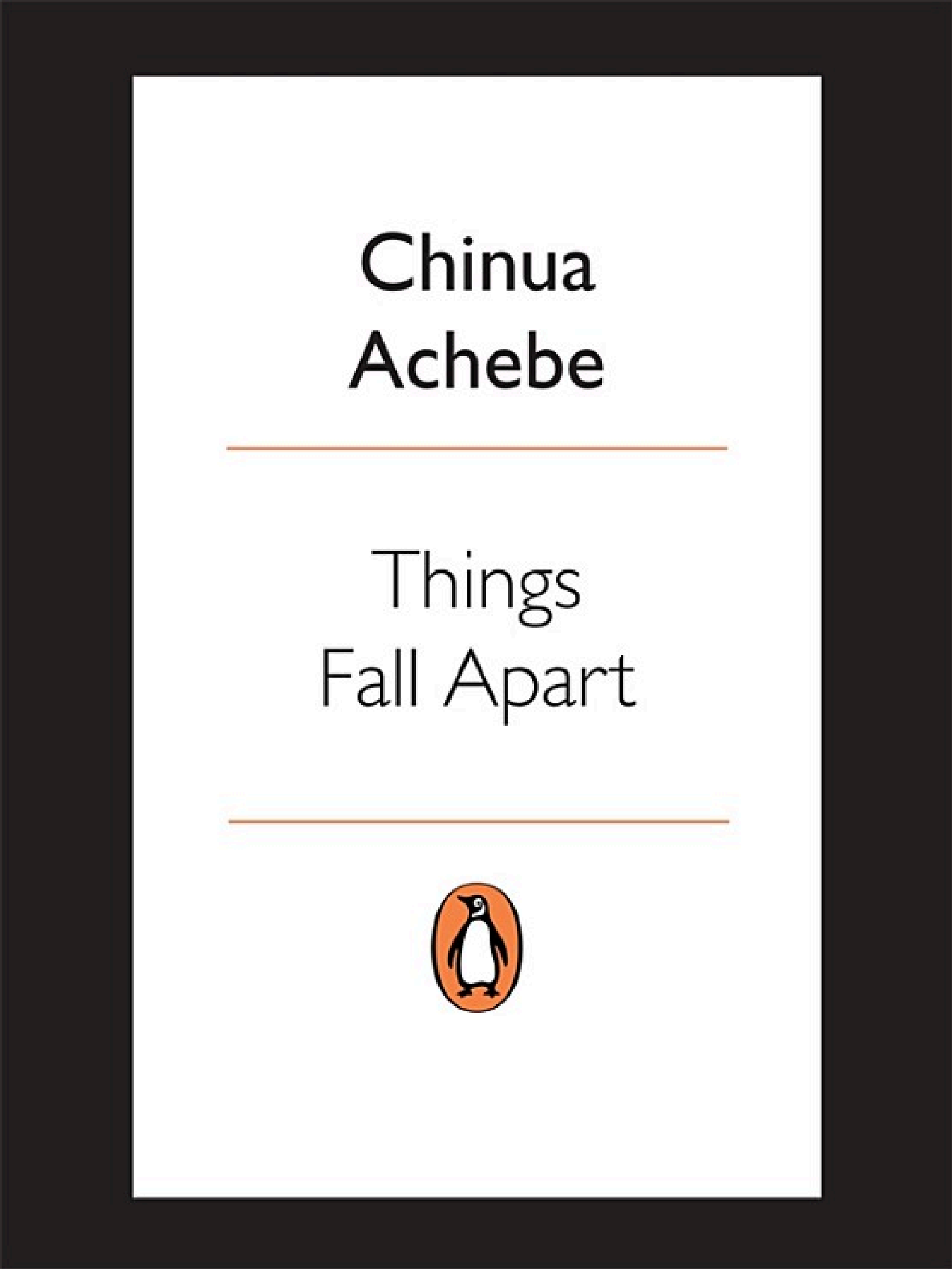 Boekomslag van Things Fall Apart door Chinua Achebe