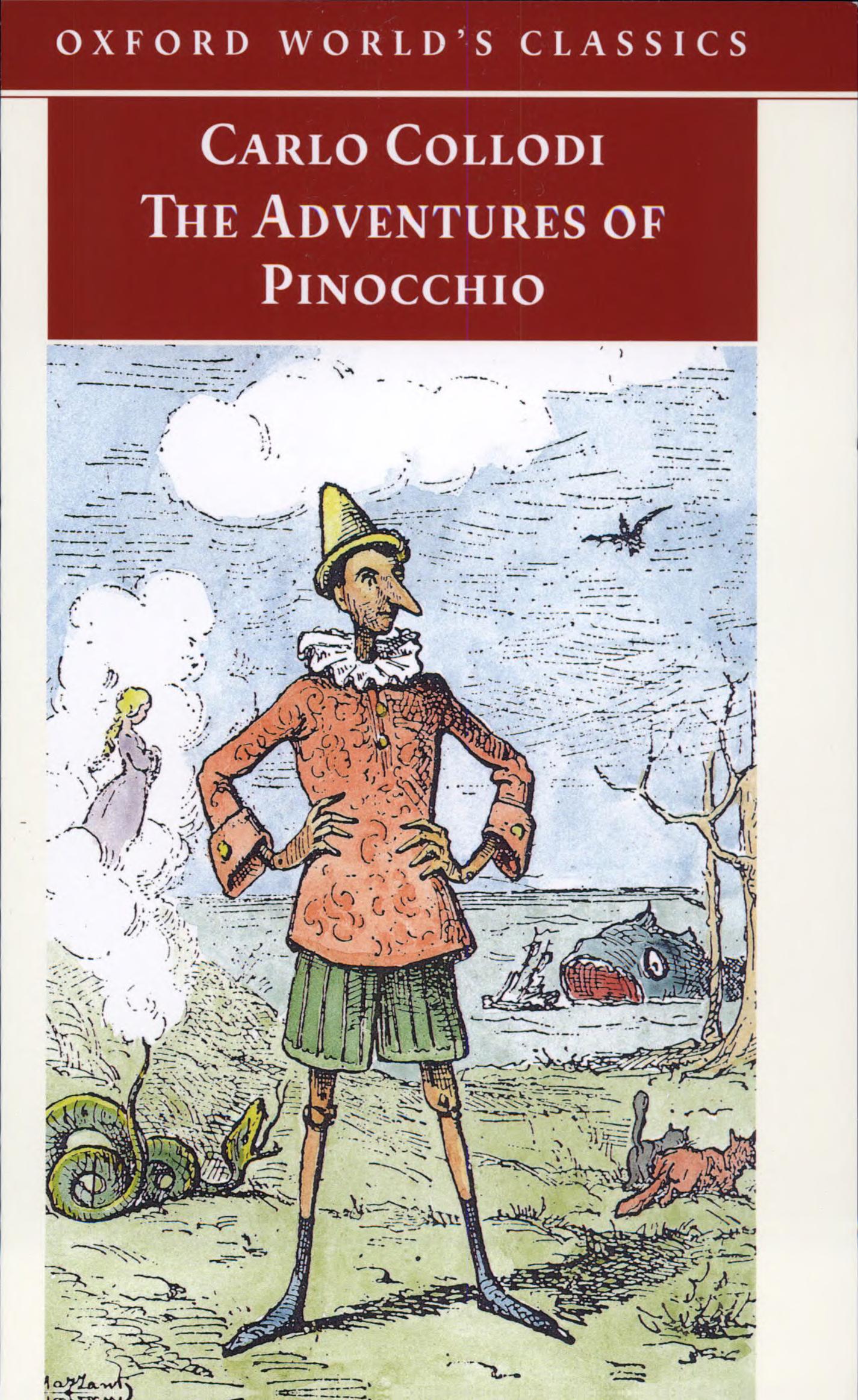 Boekomslag van The Adventures of Pinocchio door Carlo Collodi