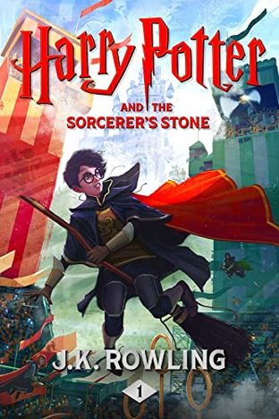Boekomslag van Harry Potter door J.K. Rowling