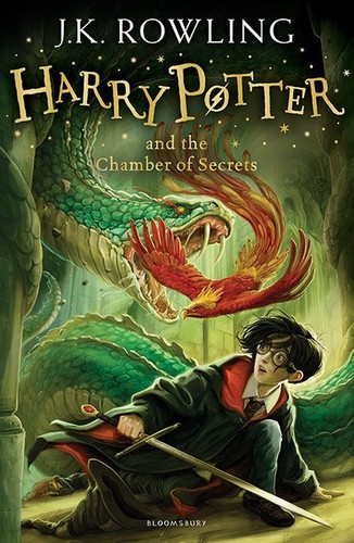 Boekomslag van Harry Potter and the Chamber of Secrets door J. K. Rowling