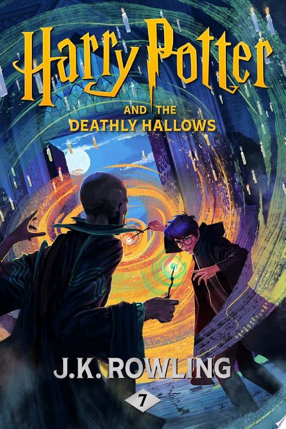 Boekomslag van Harry Potter and the Deathly Hallows door J.K. Rowling